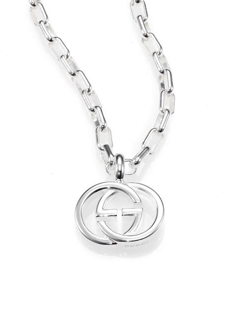 gucci silver chain necklace|gucci chain necklaces for women.